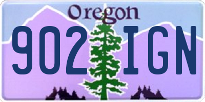 OR license plate 902IGN