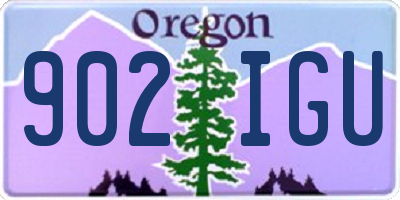 OR license plate 902IGU