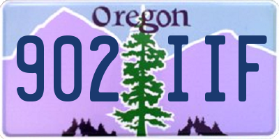 OR license plate 902IIF
