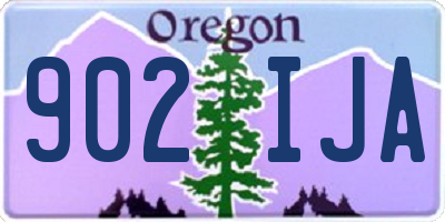 OR license plate 902IJA