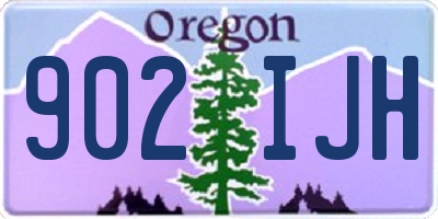 OR license plate 902IJH
