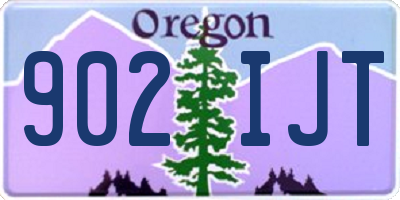 OR license plate 902IJT
