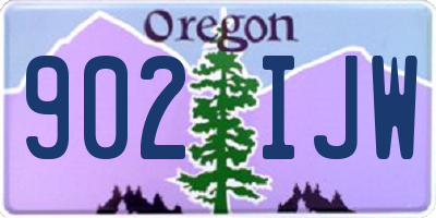 OR license plate 902IJW