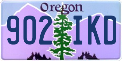 OR license plate 902IKD