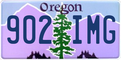 OR license plate 902IMG