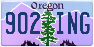 OR license plate 902ING