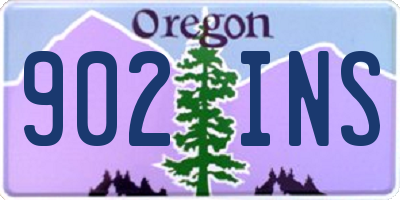 OR license plate 902INS