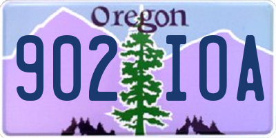 OR license plate 902IOA