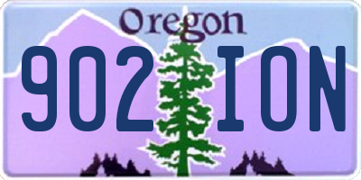 OR license plate 902ION