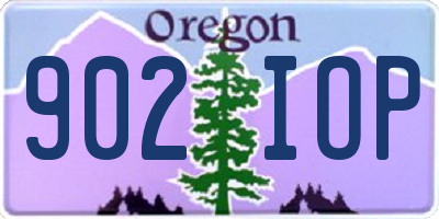 OR license plate 902IOP