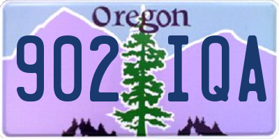OR license plate 902IQA