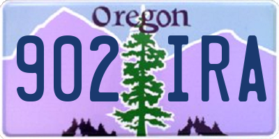 OR license plate 902IRA