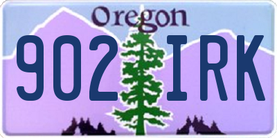 OR license plate 902IRK