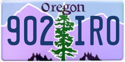 OR license plate 902IRO