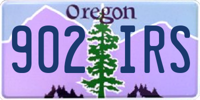 OR license plate 902IRS