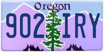 OR license plate 902IRY
