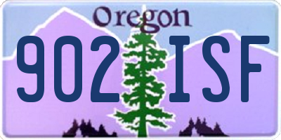 OR license plate 902ISF