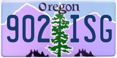 OR license plate 902ISG