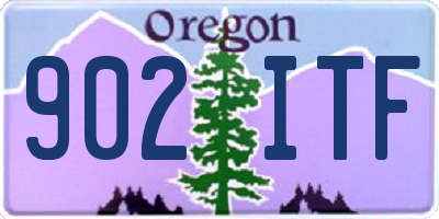 OR license plate 902ITF