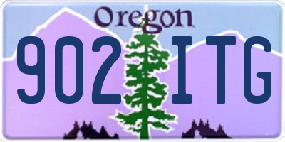 OR license plate 902ITG