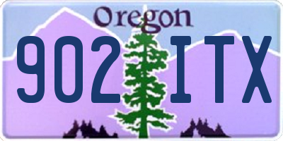 OR license plate 902ITX