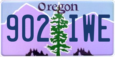 OR license plate 902IWE