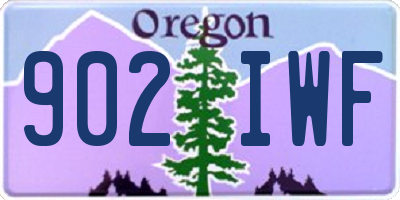 OR license plate 902IWF
