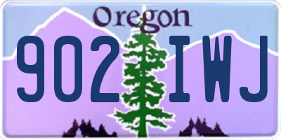 OR license plate 902IWJ