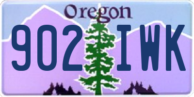 OR license plate 902IWK