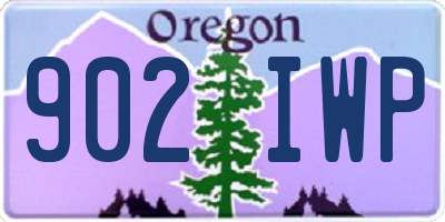 OR license plate 902IWP