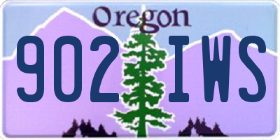 OR license plate 902IWS
