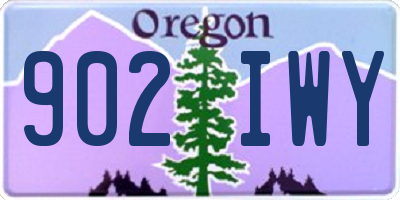 OR license plate 902IWY
