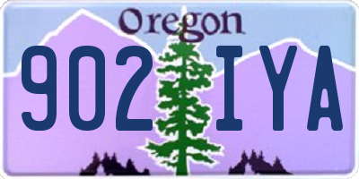 OR license plate 902IYA