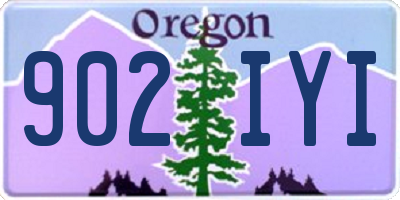 OR license plate 902IYI