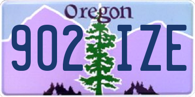 OR license plate 902IZE