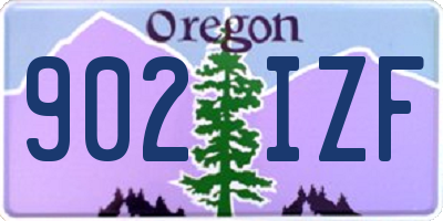 OR license plate 902IZF