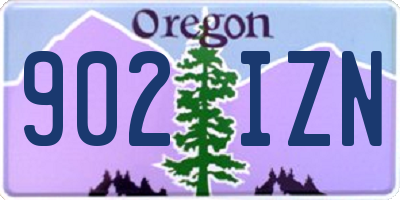 OR license plate 902IZN