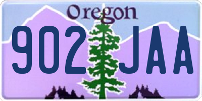 OR license plate 902JAA