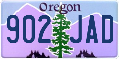 OR license plate 902JAD