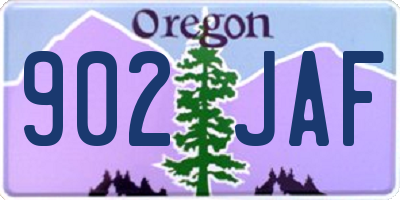 OR license plate 902JAF