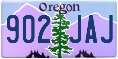 OR license plate 902JAJ