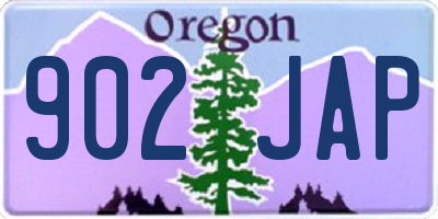 OR license plate 902JAP