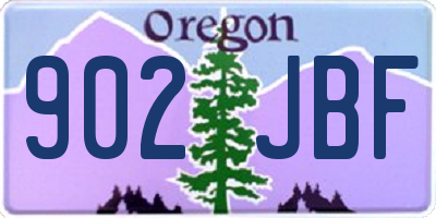 OR license plate 902JBF