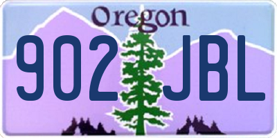 OR license plate 902JBL