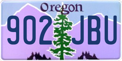 OR license plate 902JBU