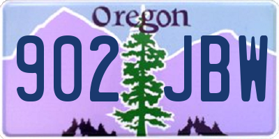 OR license plate 902JBW