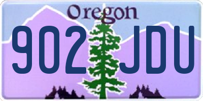 OR license plate 902JDU