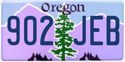 OR license plate 902JEB