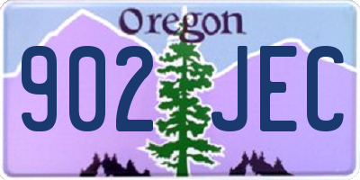 OR license plate 902JEC