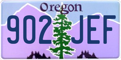 OR license plate 902JEF